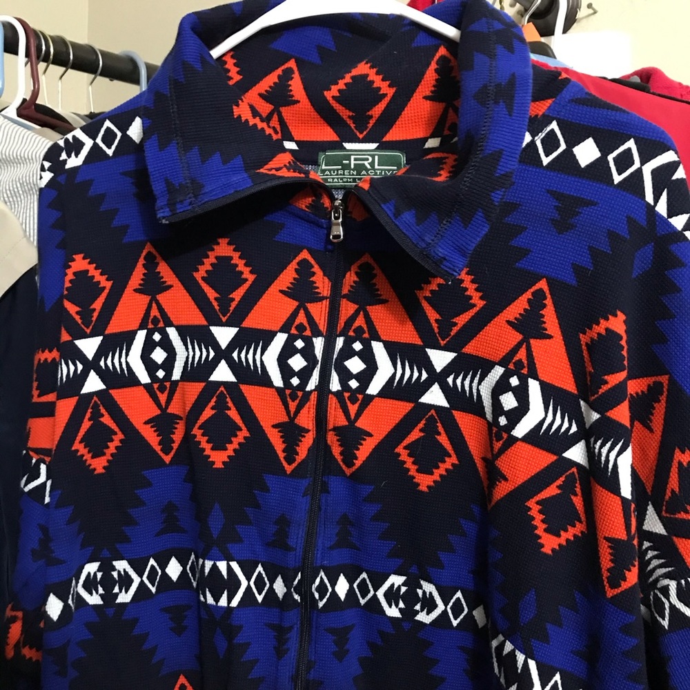 L.R.L. Ralph Lauren Geometric Full Zip Jacket, L